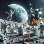 DALL·E 2023-11-12 14.17.57 - A photorealistic image of a beer party on the Moon. The scene depicts a group of astronauts, diverse in gender and ethnicity, celebrating with beer in.png